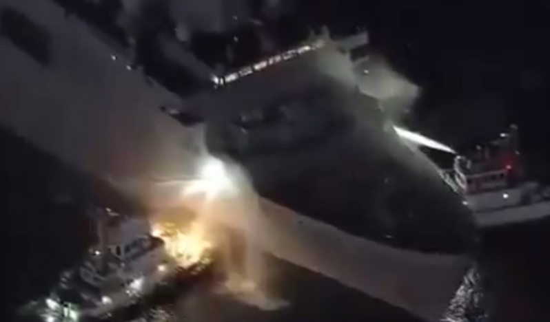 ABD ordusunda kriz: F-18 düştü, savaş gemisi yandı