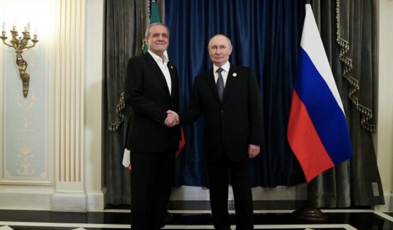 Pizişkiyan ve Putin ŞİÖ zirvesinde stratejik iş birliğini görüştü