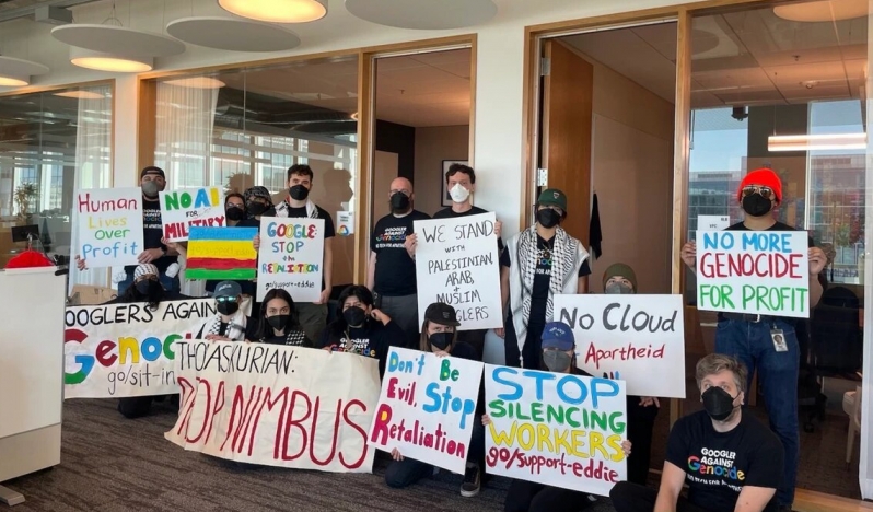 Şirketin İsrail ile yaptığı dev anlaşmayı protesto eden Google çalışanları gözaltına alındı