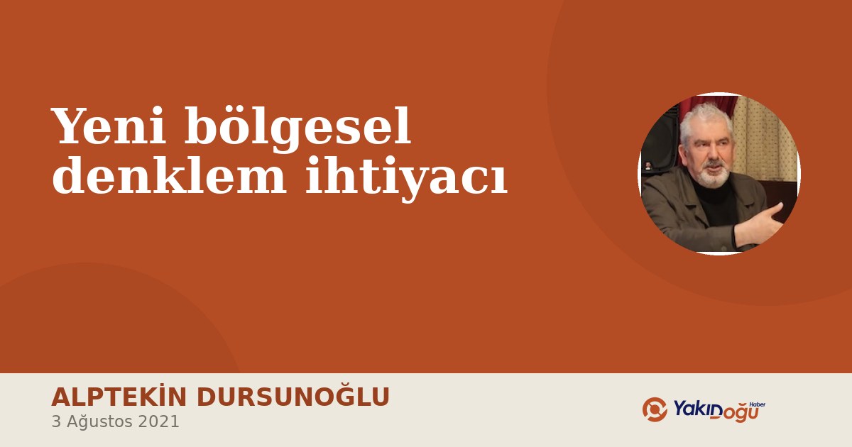 Yeni bölgesel denklem ihtiyacı