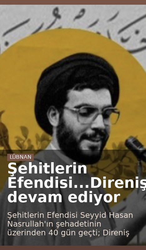 Şehitlerin Efendisi...Direniş devam ediyor